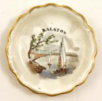 Balaton feliratos Aquincum porcelán kis tálka d:9,5 cm