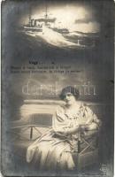 11 db RÉGI hajós motívumlap / 11 pre-1945 ship motive postcards