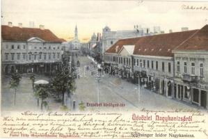 1905 Nagykanizsa, Erzsébet királyné tér, Rosenberg Manó üzlete