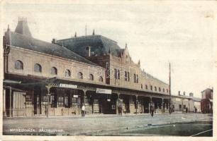 Nyíregyháza, Vasútállomás, Fábián Pál kiadása  (fl)