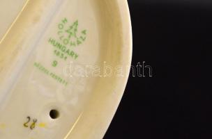 Hollóházi madár pár, mázas, jelzett, hibátlan, m:21 cm