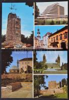 1 doboznyi megíratlan modern magyar városképes lap, kb. fele részben mozaikos lapok / 1 box of unuse...