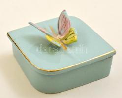 Faimar lepkés bonbonniere / dobozka. Jelzett, hibátlan. 8x8 cm