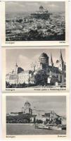 11 db modern magyar városképes mini leporellófüzet; Eger, Esztergom, Debrecen, Baja, Sztálinváros / ...