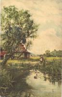 51 db RÉGI művész motívumlap / 51 pre-1945 art motive postcards