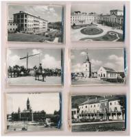 12 db modern magyar városképes mini leporelló; Budapest (Népstadionnal), Fertőd, Fadd, Siófok, Győr, stb. / 12 modern Hungarian town-view mini leporello booklets (5 cm x 7 cm)