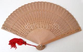 2 db dekoratív legyező, eredeti dobozában, h:20 és 35 cm