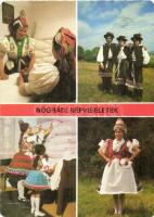 55 db modern külföldi és magyar folklór és népviseletek motívumlap / 55 modern Hungarian and Worldwi...