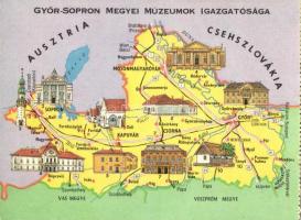 21 modern térképes motívumlap / 21 modern map motive cards