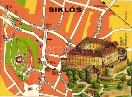 21 modern térképes motívumlap / 21 modern map motive cards