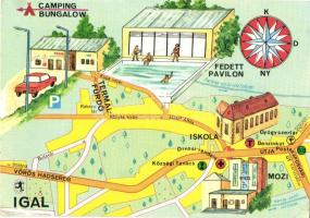 21 modern térképes motívumlap / 21 modern map motive cards