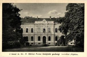 Kassa, Kosice; M. kir. II. Rákóczi Ferenc középfokú gazdasági tanintézet főépülete / economic school