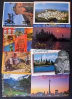 Egy cipősdoboz nagyméretű városképes lap és leporello / A shoe box of big-sized town-view postcards ...