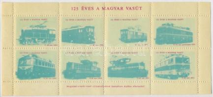Vasúti levélzáró kisív (8 bélyeges)