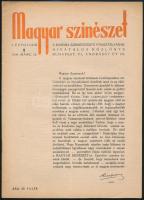 1939 A Magyar Színészet c. folyóirat induló száma.