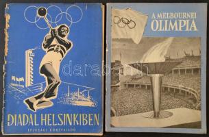 1956 A Melbournei Olimpia, sok fotóval illusztrált újság jó állapotban  1960 Diadal Helsinkiben. Kissé sérült.