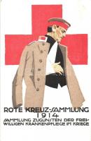 1914 Rote Kreuz-Sammlung, Sammlung Zugunsten der Freiwilligen Krankenpflege im Kriege / WWI German Red Cross military art postcard
