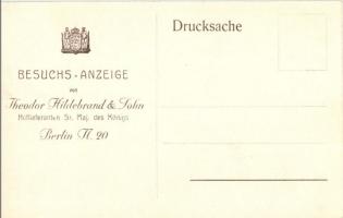 SM der Kaiser mit seinen 6 Söhnen auf dem Wege zum Zeughause / Wilhelm II with his sons. Advertiseme...