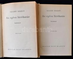 Szabó Dezső: Az egész látóhatár I-II. kötet. Bp., 1939, Magyar Élet. Kiadói félvászon kötés, a II. k...