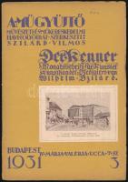 1931 A Műgyűjtő c. folyóirat 1931/3. száma.