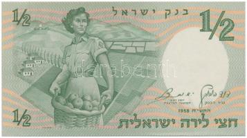 Izrael 1958. 1/2L T:I,I- Israel 1958. 1/2 Lira C:UNC,AU Krause 29.a