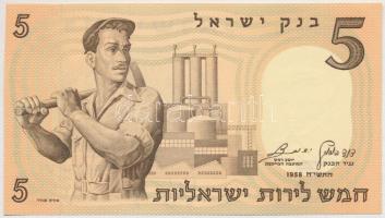 Izrael 1958. 5L T:I Israel 1958. 5 Lirot C:UNC Krause 31.a