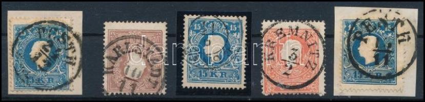 5 pcs type I stamps, 5 db I típus bélyeg