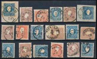 18 db bélyeg szép/olvasható bélyegzésekkel, 18 stamps with nice cancellations