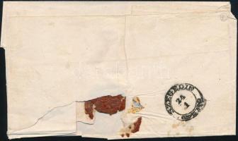 ~1853 3kr + 6kr HP on cover "BAHNHOF PEST" - "SZEGEDIN" ~1853 3kr + 6kr HP levél...