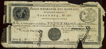Franciaország / Rouen 1797-1803. 20Fr T:IV,V France / Rouen 1797-1803. 20 Francs C:G,Pr Krause S245a