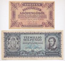 Vegyes magyar érme és bankjegy tétel, benne 2002. 100Ft "Kossuth" + 2003. 20Ft "Deák ...