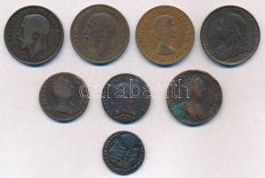 8db-os vegyes magyar és külföldi réz érme tétel T:2-3