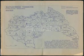 Magyarország vármegyéi és közigazgatási kirendeltségei 1944-ben 24p. borító nélkül