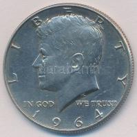 Amerikai Egyesült Államok 1964D 1/2$ Ag "Kennedy" T:2 USA 1964D 1/2 Dollar Ag "Kennedy" C:XF  Krause KM#202