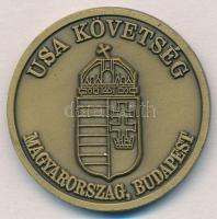 DN USA Követség - Magyarország, Budapest / Defense Attache System - United States of America Br emlékérem (40mm) T:1-