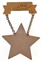 ~1950. "Kiváló Dolgozó" Rákosi-címeres zománcozott fém kitüntetés T:2