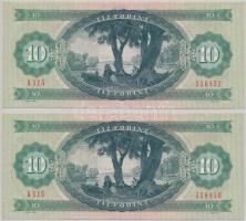 1975. 10Ft (2x) sorszámkövetők T:I
Adamo F8