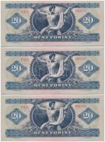 1980. 20Ft (3x) sorszámkövetők T:I
Adamo F17