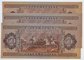 1951. 50Ft (3x) sorszámkövetők T:I 
Adamo F18