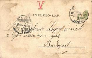 1904 Besztercebánya, Banská Bystrica; IV. Béla király tér, Gyógyszertár, üzletek, templom. Kiadja Le...