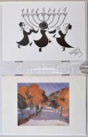 Modern művészeti és reklám képeslapok 200 darabos gyűjtemény fotóalbumban / 200 modern art and adver...