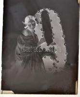 1930 Eger, a Foto-GRÁF műteremben készült 16 db üveglemez negatív, 12x16 cm