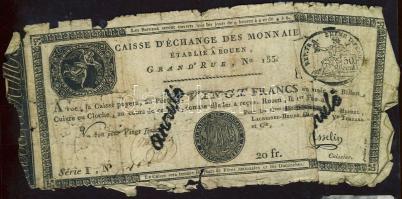 Franciaország / Rouen 1797-1803. 20Fr T:IV- R!