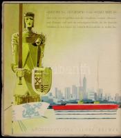 cca 1930 Bremen, Europa, Columbus. Norddeutscher Lloyd, Bremen német hajózási vállalat prospektusa, ...