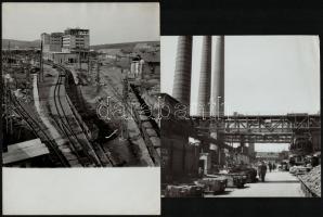 cca 1960 Kotnyek Antal (1921-1990) fotóriporter 3 db jelzés nélküli vintage fotója a borsodi ipartel...