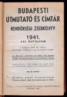 1941 Rendőrségi zsebkönyv. Budapesti útmutató és címtár 1941. XXI. évf. Bp.,1941,Pallas, II-IV+452+I...