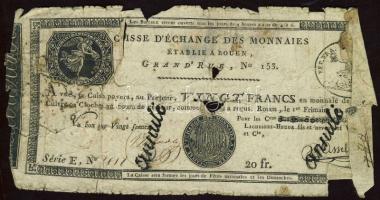 Franciaország / Rouen 1797-1803. 20Fr T:IV- R!