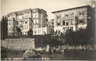 Abbazia, Opatija; Pension Strand e Royal, Pension Hammer. Ed. Emiro Fantini / hotels by the beach