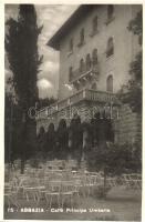 Abbazia, Opatija; Caffé Principe Umberto / café, garden. Ed. G. B. Falci