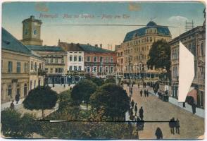 Przemysl, Plac na bramie / Platz am Tor / square; leporellocard with railway station, castle, military casino, etc. (Rb)